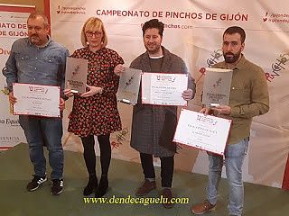 Campeonato de pinchos de Gijón. XII edición, 2019. Entrega de premios.
