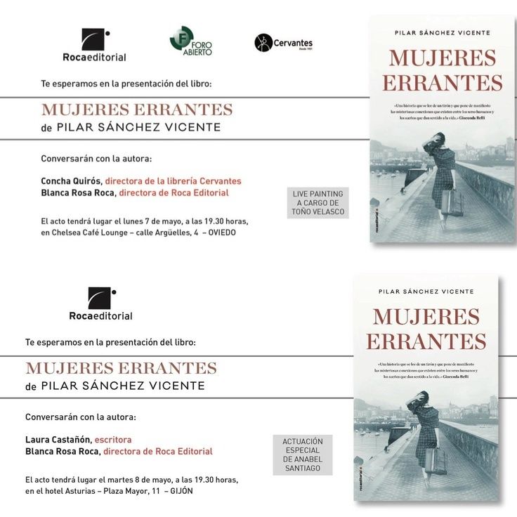 'Mujeres errantes' de Pilar Sánchez Vicente, el 7 mayo en Oviedo