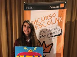 Gijonesa de 1º de ESO gana el  ¿Qué es un Rey para ti en Asturias