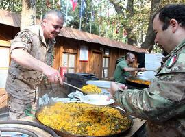Cocina española en Afganistán para celebrar la Fiesta Nacional