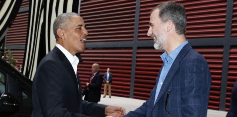 Don Felipe y Barack Obama en el Centro de Arte Reina Sofía