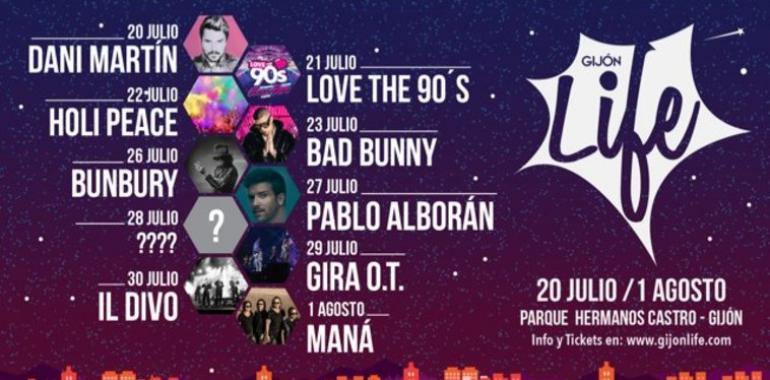 Dani	Martín, Love the	90’s y Bad	Bunny en GijónLife este finde 