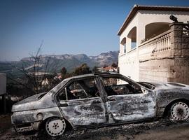 Greenpeace: imágenes exclusivas de viviendas calcinadas en incendio Llutxent-Gandía