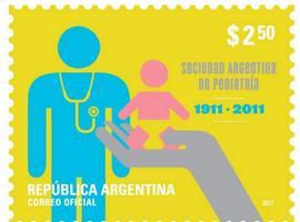 Sello dedicado a la pediatría por el Correo Argentino
