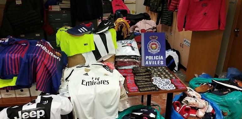 Avilés: La Policía Local interviene 354 artículos de marcas falsificadas 