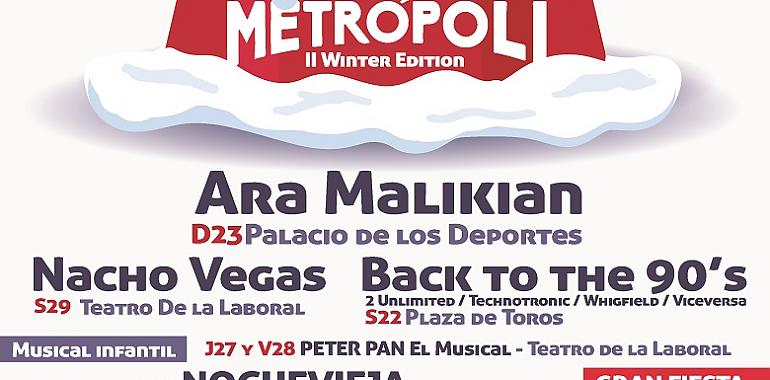 Gijón: Metrópoli Winter se inaugurara este sábado con Back to the 90’s