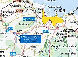 Fomento licita las obras para reconstruir el firme de la A-8 en Gijón
