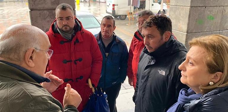 La Delegada del Gobierno visita Laviana y Mieres para evaluar las consecuencias del temporal 