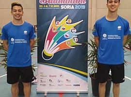 Doble Oro de los Asturianos , Pablo Murciano y Adrian Alvarez , en la BADMINTON CUP 201