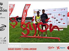 Bakari Khamis y Likina Amebaw ganan la 9ª EDP Media Maratón Gijón 