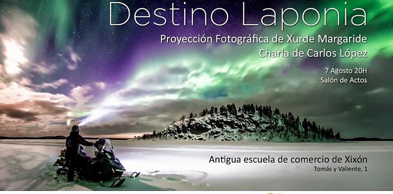 Proyección fotográfica "Destino Laponia" del fotógrafo asturiano Xurde Margaride en la Escuela de Comercio de Gijón