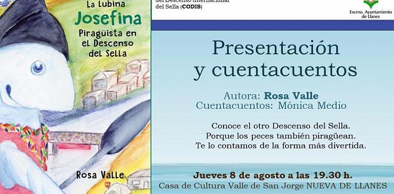 Presentación en Nueva de Llanes del libro de Rosa Valle La lubina Josefina, piragüista en el Descenso del Sella