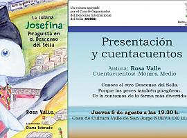 Presentación en Nueva de Llanes del libro de Rosa Valle La lubina Josefina, piragüista en el Descenso del Sella