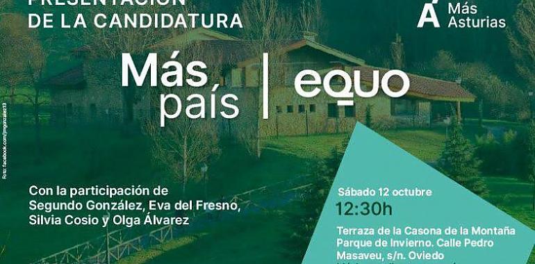 Más País-EQUO presentará en un acto público en Oviedo su candidatura para el 10N
