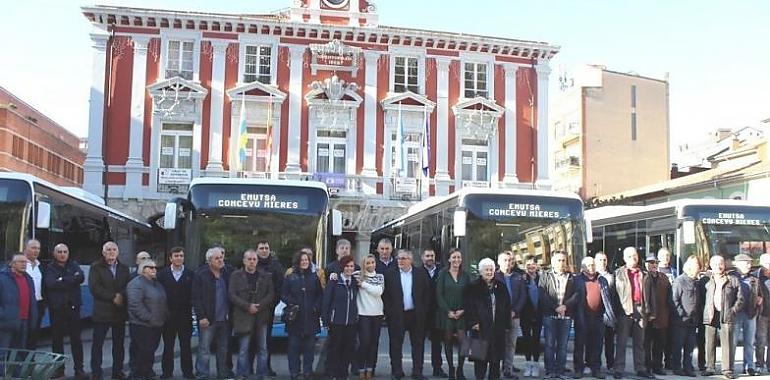 Mieres presenta la mayor renovación de flota de buses municipales
