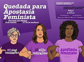 Convocada una apostasía feminista para mañana en Oviedo