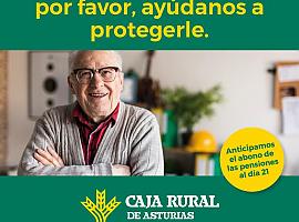Caja Rural de Asturias adelanta a mañana el abono de las pensiones