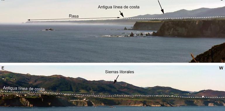 La costa asturiana se eleva a dos velocidades diferentes en Oriente y Occidente