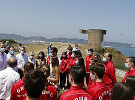 Reciclaje, sanitarios, deportistas y seguridad vial en la visita de los Reyes a Asturias