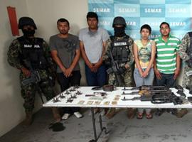 detienen a 6 delincuentes fuertemente armados en Nuevo León, México