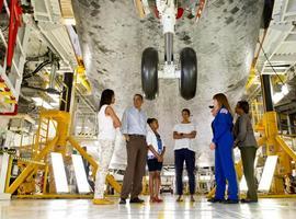 La familia Obama visita el Atlantis