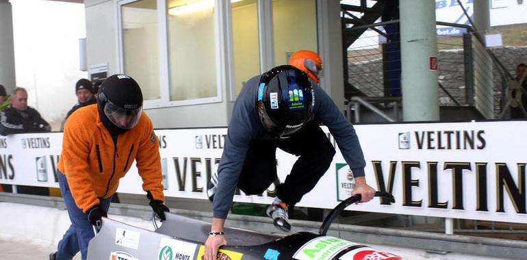 El equipo asturiano de bobsleigh clasificado para la tercera y cuarta prueba de la Copa de Europa