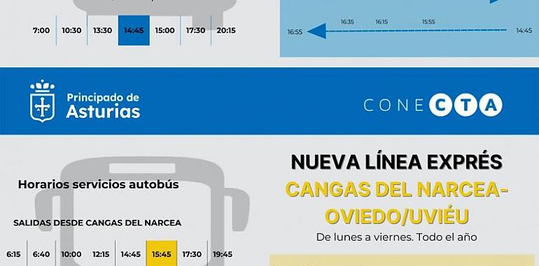 Nuevos buses exprés unen Oviedo con Cangas del Narcea y A Veiga/Vegadeo