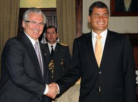 El presidente de Ecuador se reúne con Baltasar Garzón