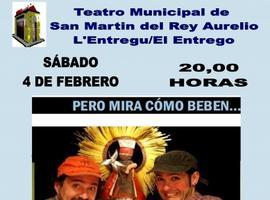 \Pero mira como beben\ en el Teatro Municipal de El Entrego con Toño y Petiso 