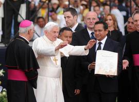 El Papa recibe las llaves de la ciudad de Guanajuato