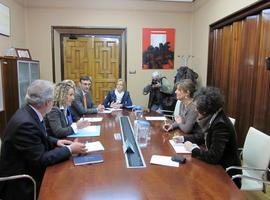La alcaldesa de Langreo se reúne con la nueva dirección de HUNOSA