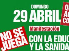 Convocadas manifestaciones en toda España contra los recortes sociales el 29 de abril