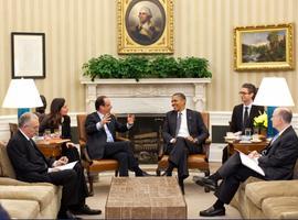Obama y Hollande, en sintonía para la reactivación económica de Europa 