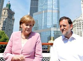 Merkel confirma a Rajoy en Chicago su asistencia a una cumbre de inversores en Madrid
