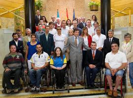 El presidente recibe a los deportistas olímpicos y paralímpicos asturianos para Londres 2012