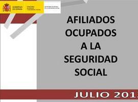 El número medio de afiliados a la Seguridad Social alcanza los 17.032.738 ocupados en julio