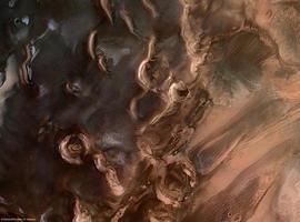 Primavera en el polo sur de Marte
