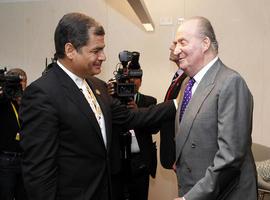 Cooperación bilateral se analizó entre el rey de España y Presidente Correa 