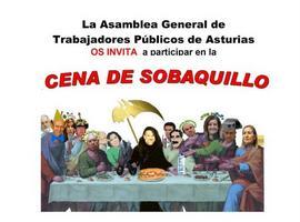 Cena del Sobaquillo de los trabajadores públicos asturianos en las plazas mayores de Oviedo y Gijón