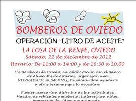 Campaña de los bomberos de Oviedo pro Banco de Alimentos de Asturias