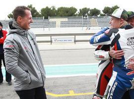 Schumacher, McGuinness y Mamola juntos en el Circuito Paul Ricard 