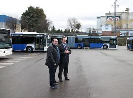 Cinco nuevos autobuses para el transporte urbano ovetense