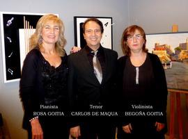 Carlos  de Maqua, Rosa Goitia (piano) y Begoña Goitia (violín) abren el I Ciclo de Lírica Avilesina  