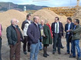 Visita de Mercedes Fernández a Pellets Asturias y otras empresas tinetenses