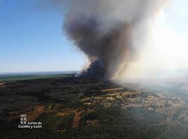Declarado el nivel 2 en un incendio de Ceadea (Zamora) por corte de carretera