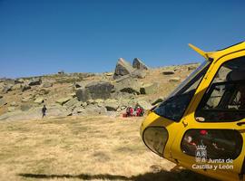 Rescatada una montañera de 36 años herida en Hoya de Moros, Candelario