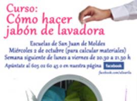 Curso de elaboración de jabón de lavadora en Castropol