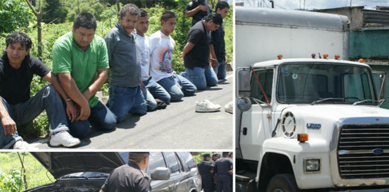 Siete robafurgones capturados, camión recuperado y liberan dos conductores en Guatemala