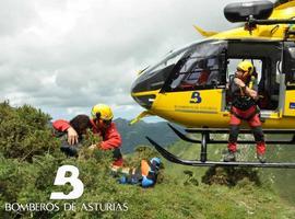 Rescatada una excursionista herida en el monte Hibeo, en Llanes