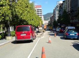 Restricciones al tráfico en calles de Oviedo por varias obras